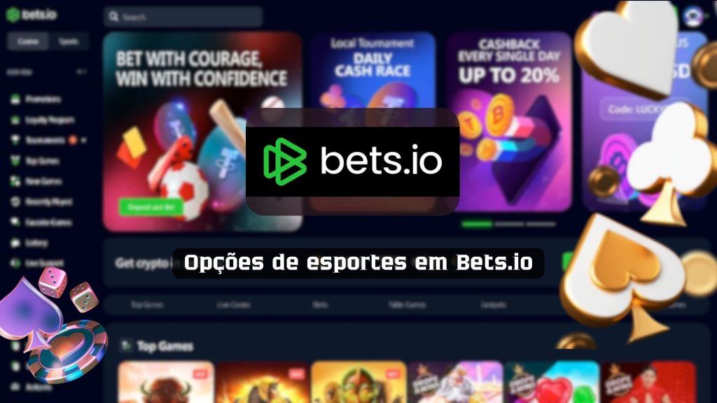 Opções de esportes em Bets.io